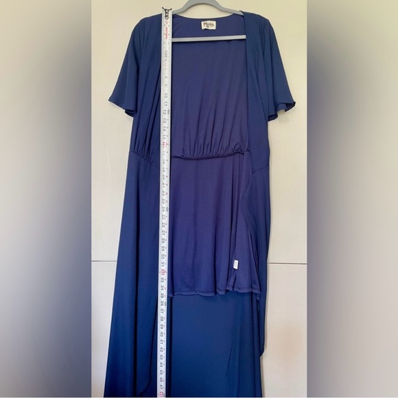 Show Me Your MuMu Large Sophia Wrap Maxi Dress Navy EUC - Picture 6 of 9